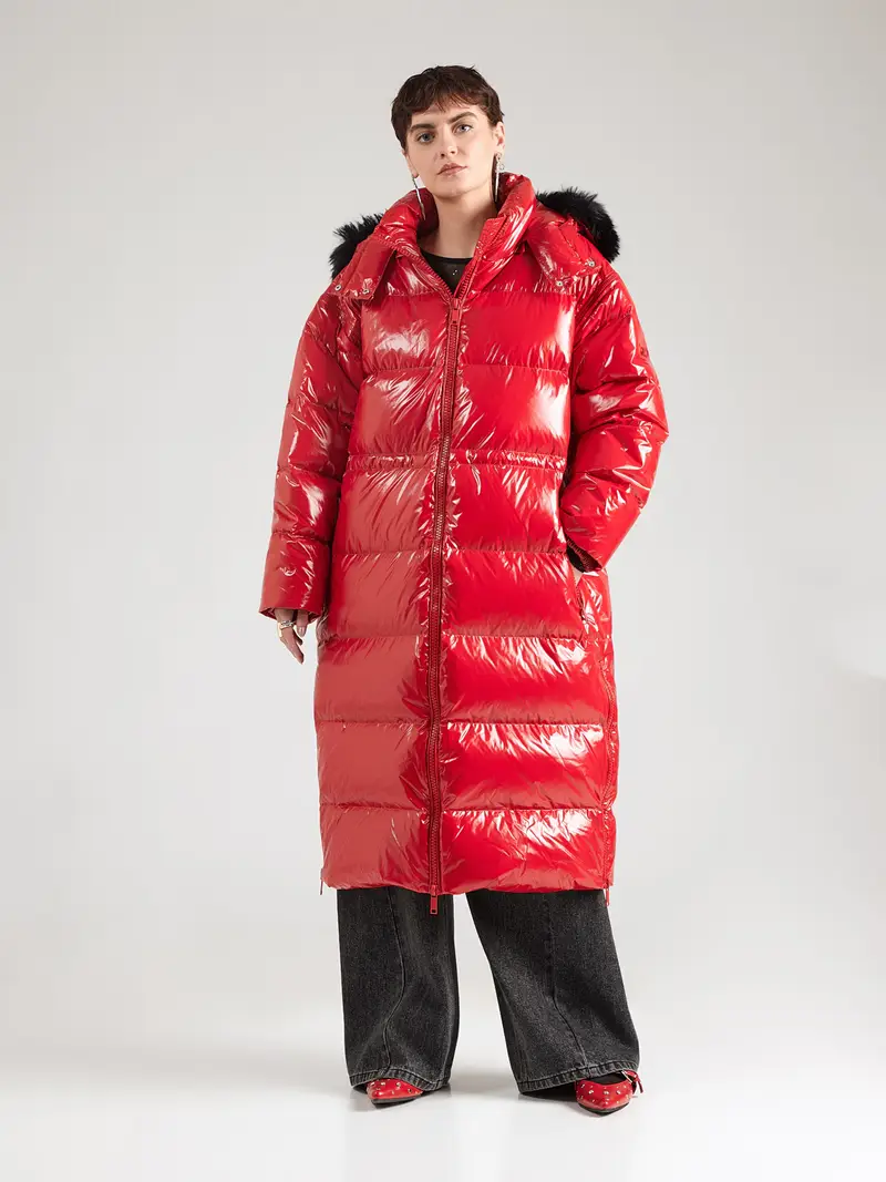 Cappotto invernale rosso / nero miniatura 2