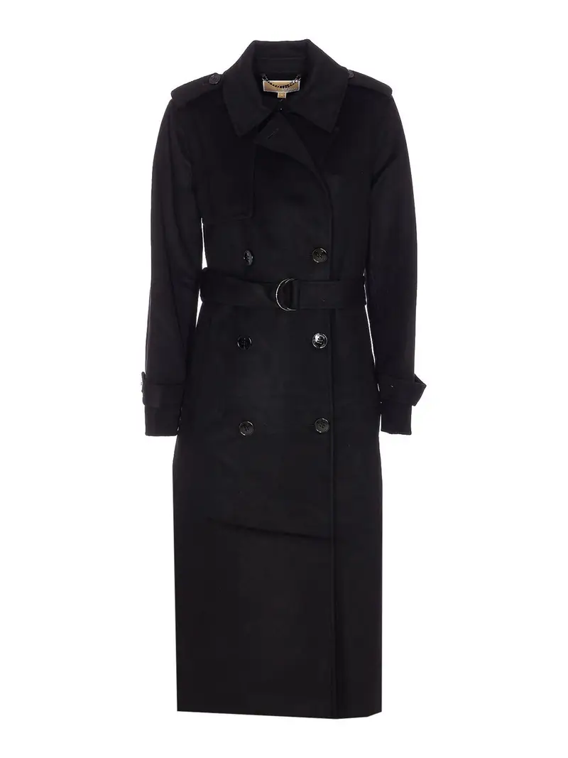 Chiusura con bottoni doppiopetto neri Nero