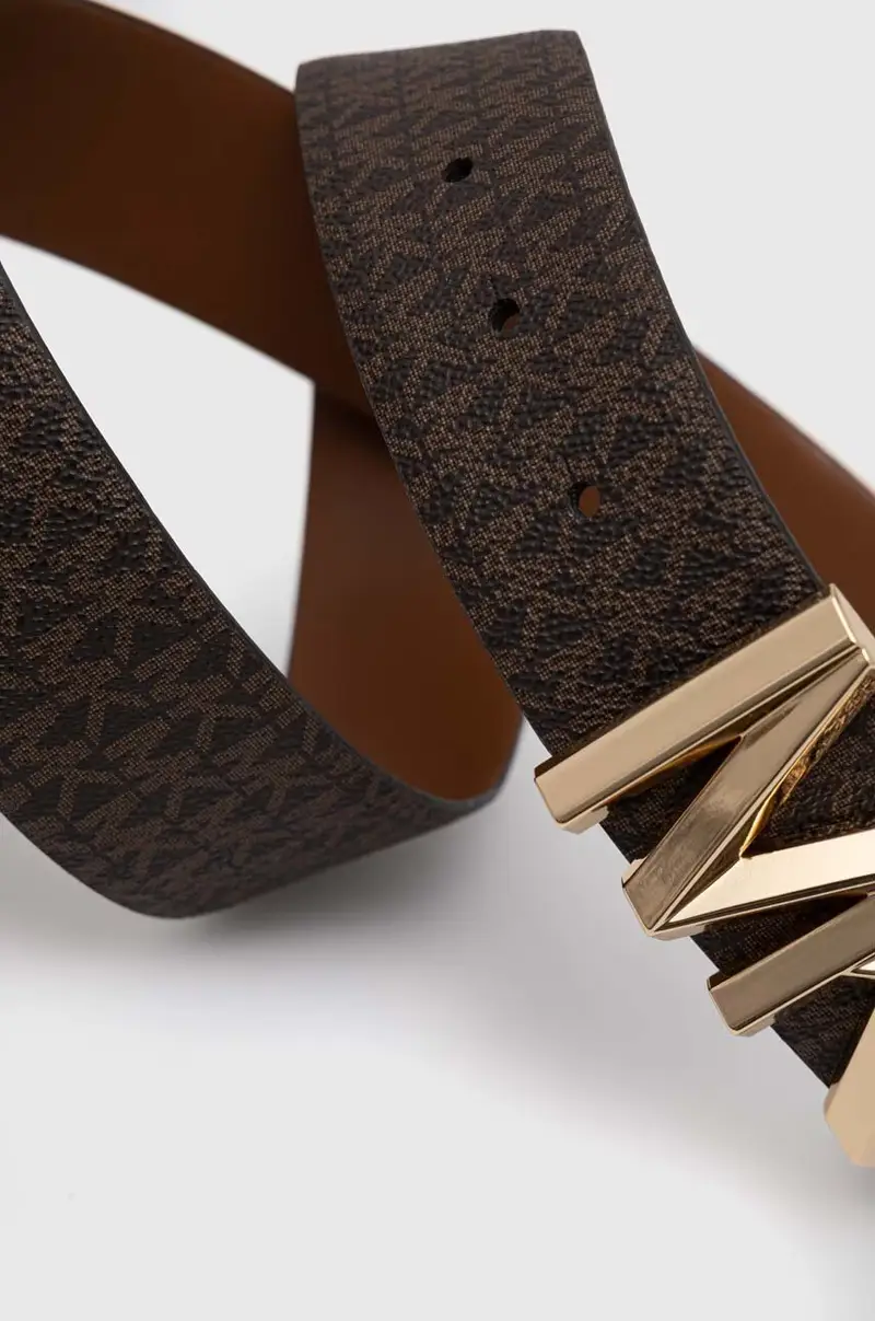 cintura in pelle bilaterale donna colore marrone miniatura 2