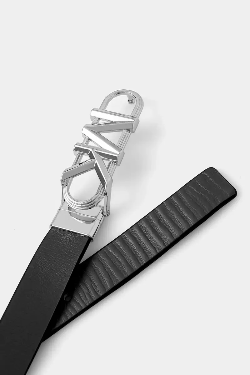 cintura in pelle bilaterale donna colore nero 29MKWB528999 miniatura 2