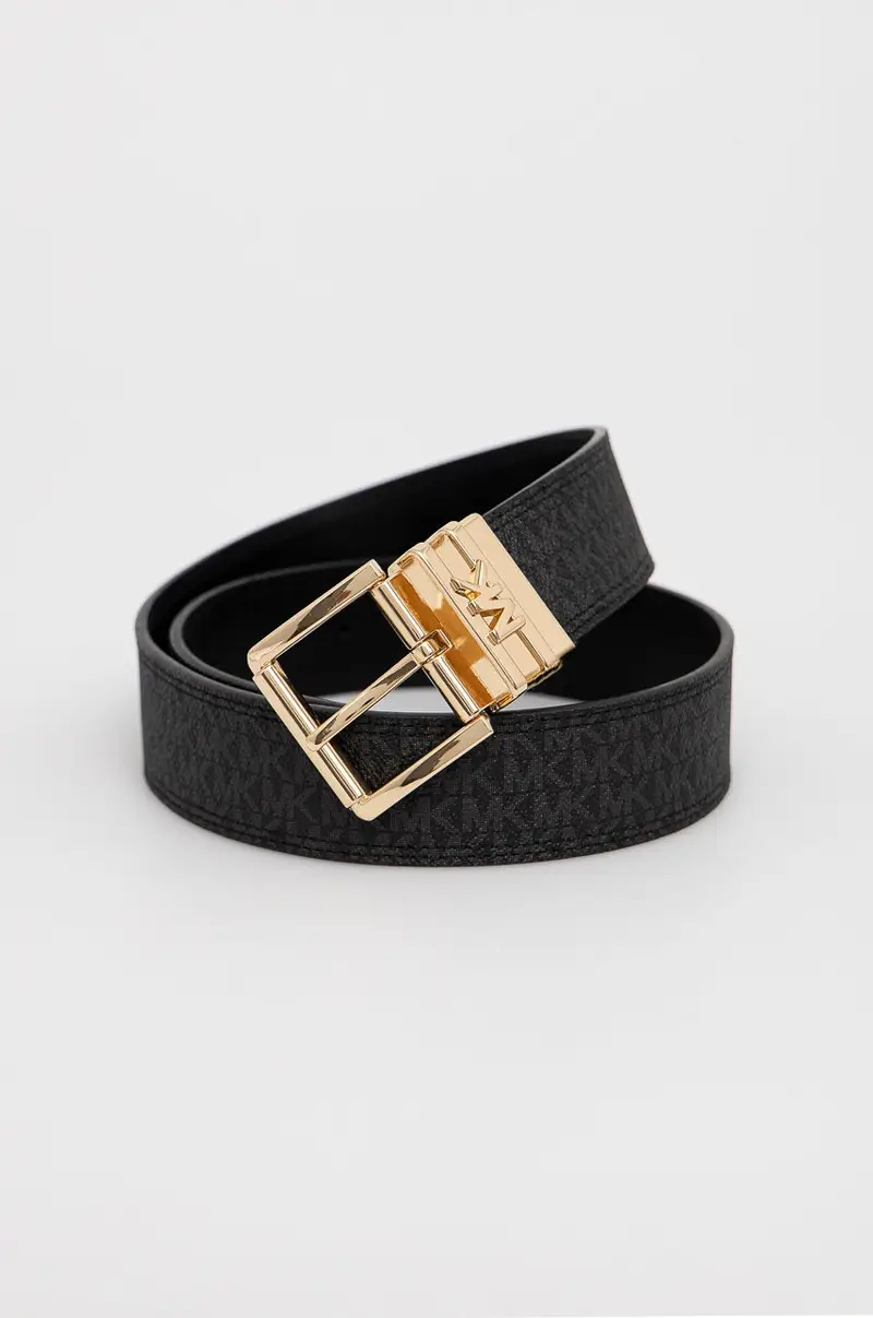 cintura in pelle bilaterale donna Nero