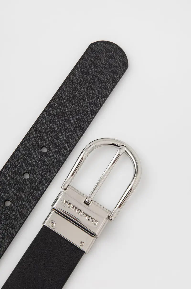 cintura in pelle bilaterale donna Nero miniatura 2