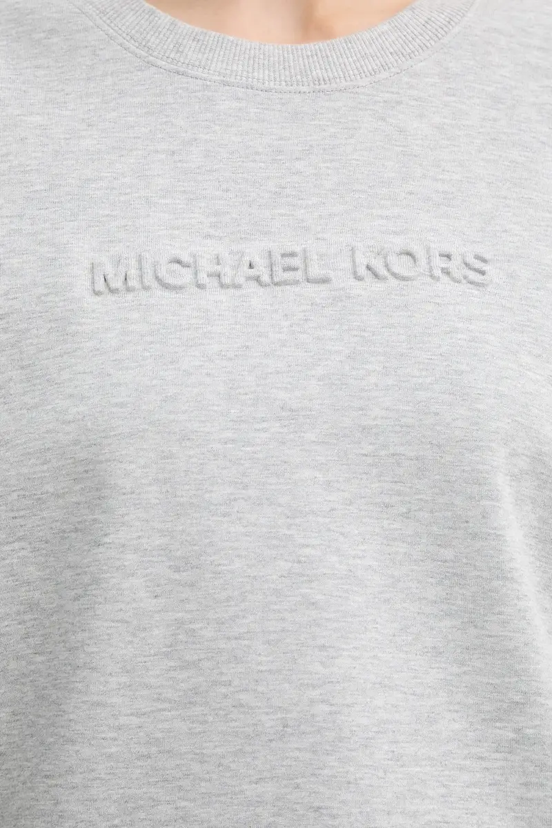 felpa donna colore grigio con applicazione MT551QB5MF miniatura 5