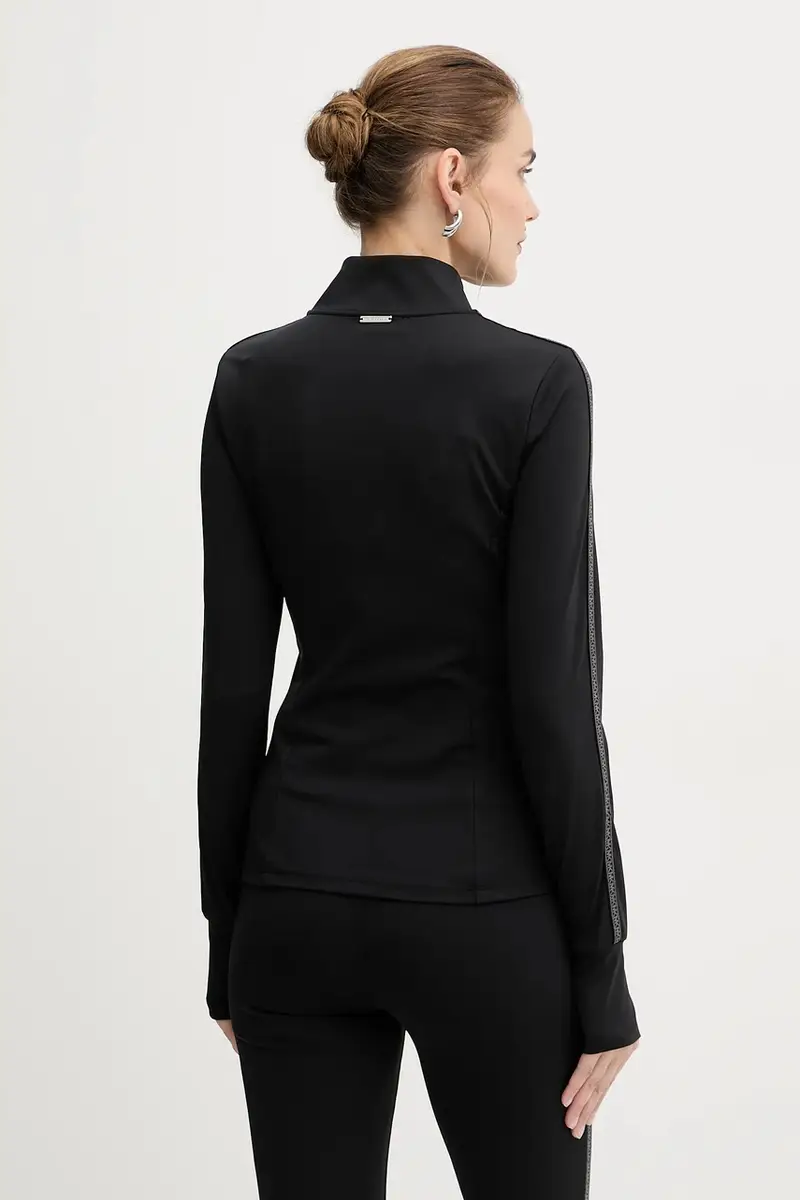 felpa donna colore nero con applicazione MF551L91RE miniatura 3