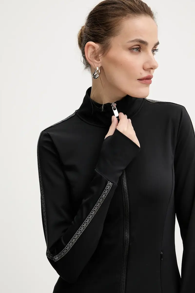 felpa donna colore nero con applicazione MF551L91RE miniatura 4