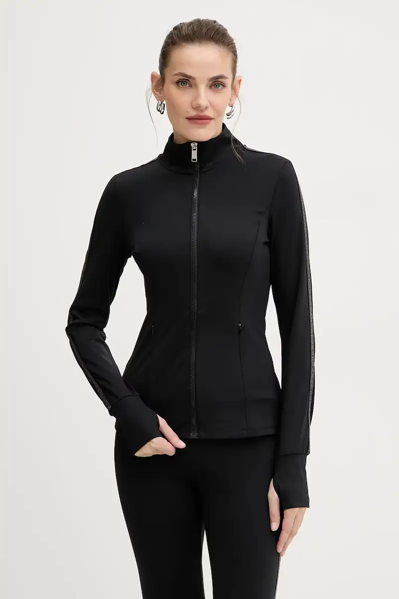 felpa donna colore nero con applicazione MF551L91RE