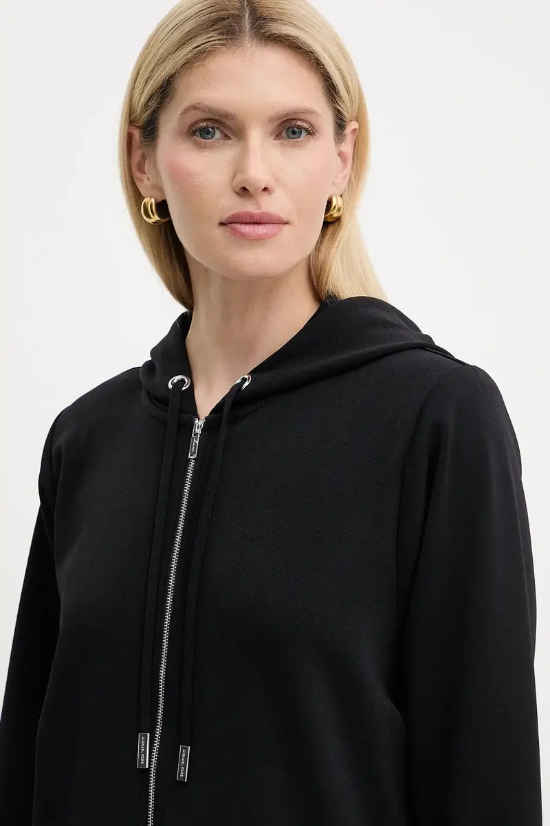 felpa donna colore nero con cappuccio MT551SSE45 miniatura 4