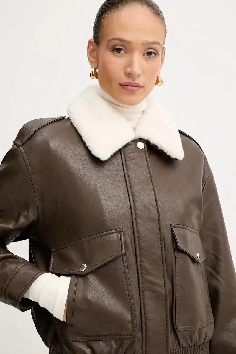 giacca colore marrone 77A1487M52 miniatura 4