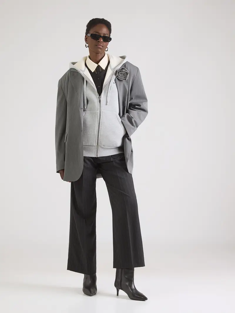 Giacca di felpa grigio sfumato miniatura 3