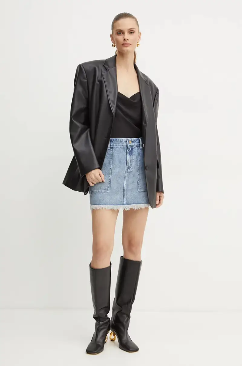 gonna di jeans colore blu MF470G6FAU miniatura 2