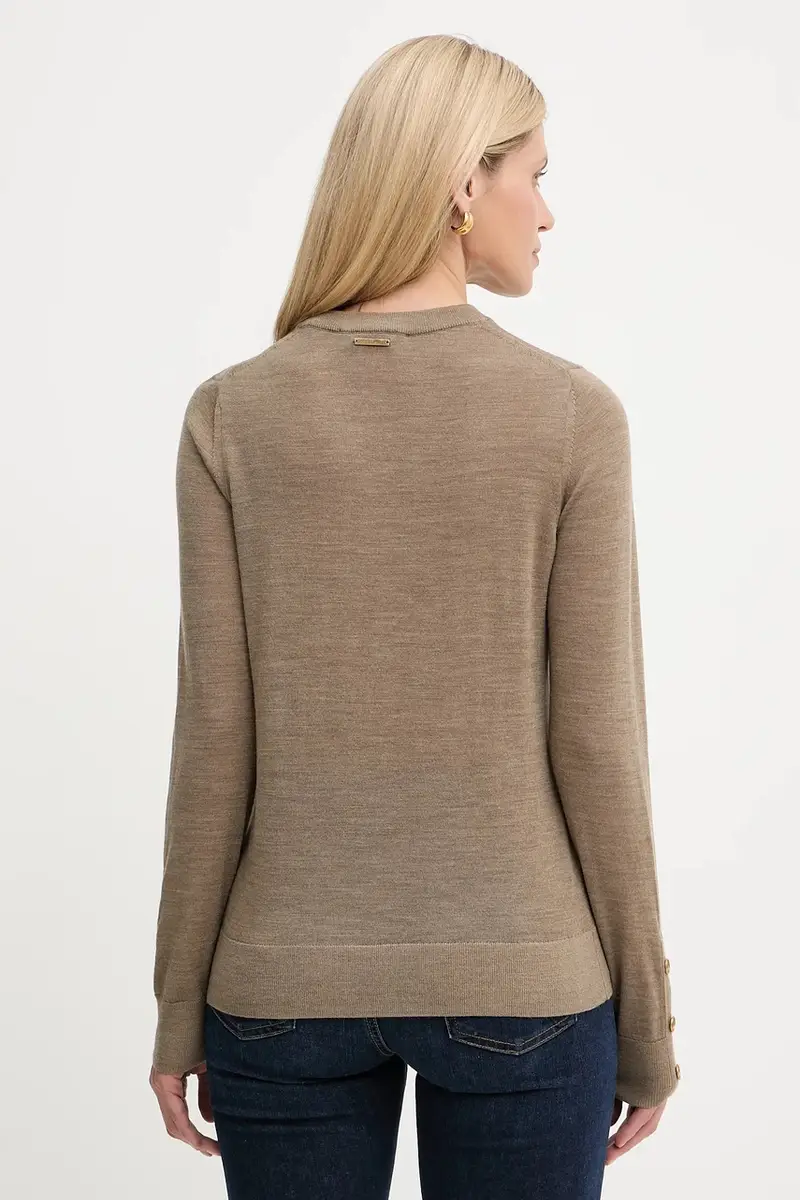 maglione in lana donna colore beige MT5619D4VR miniatura 3