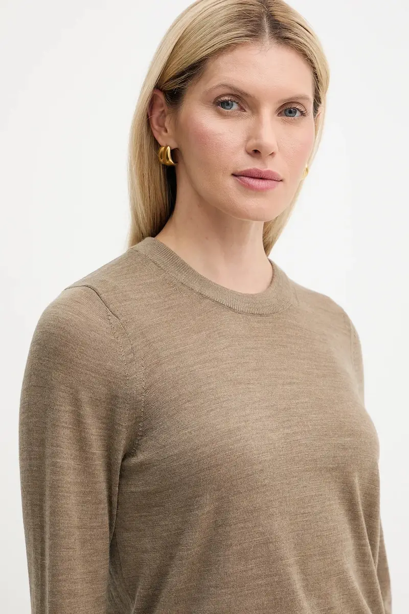 maglione in lana donna colore beige MT5619D4VR miniatura 4