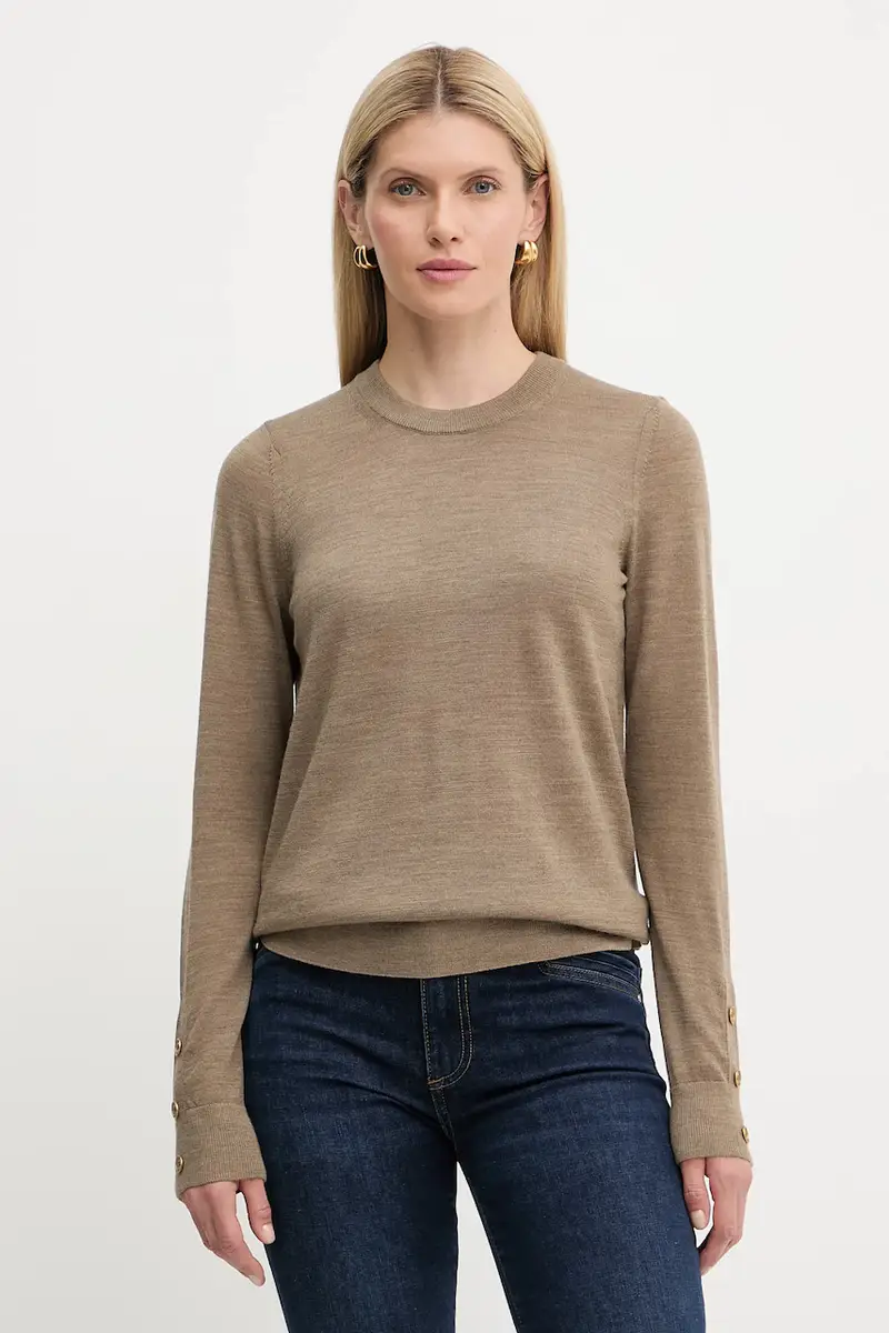 maglione in lana donna colore beige MT5619D4VR