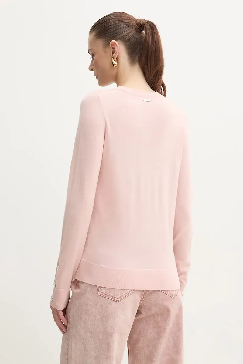 maglione in lana donna colore rosa miniatura 3