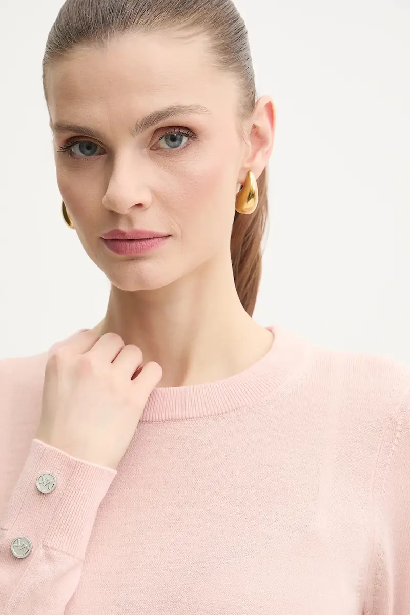 maglione in lana donna colore rosa miniatura 4