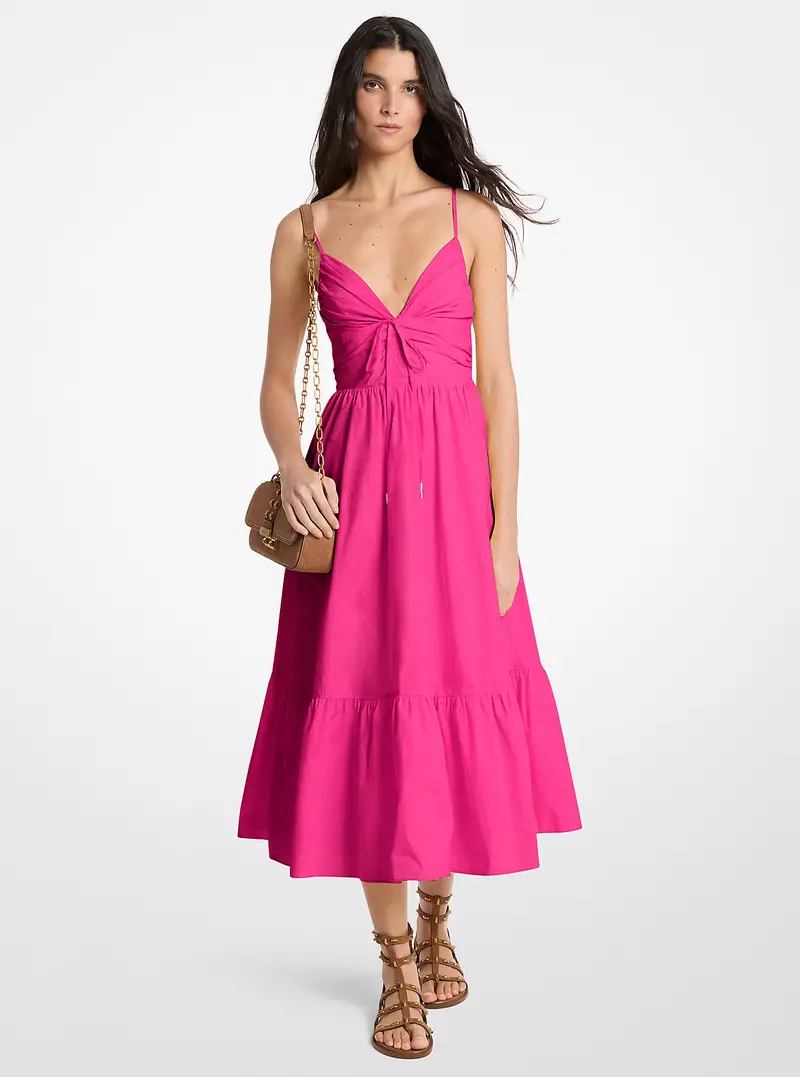 MK Abito longuette in popeline di cotone - Rosa - Michael Kors