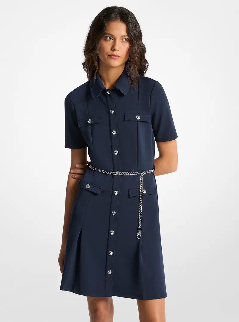 Michael Michael Kors Abito Scuba con cintura Blu - Donna miniatura 2