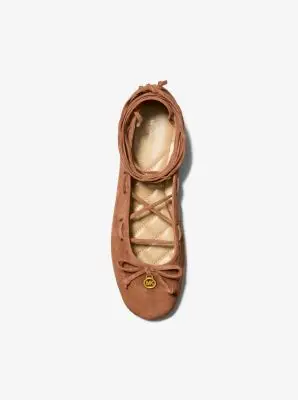 MK Ballerina Shae Flex in pelle scamosciata - Marrone - Michael Kors miniatura 2