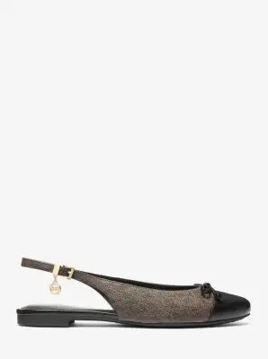 MK Ballerina slingback Piper con stampa logo - Marrone - Michael Kors miniatura 2