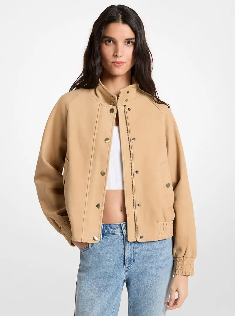 MK Bomber scamosciato - Naturale - Michael Kors