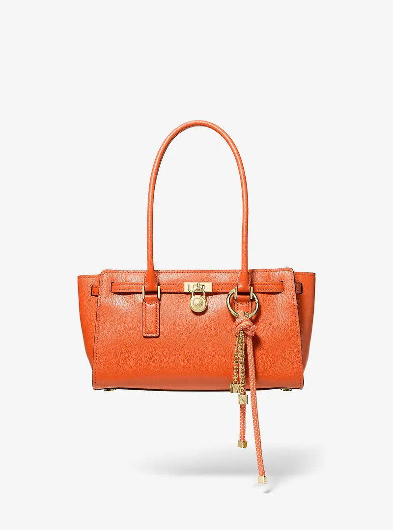 MK Borsa a mano Hamilton Moderne piccola in pelle - Arancio - Michael Kors