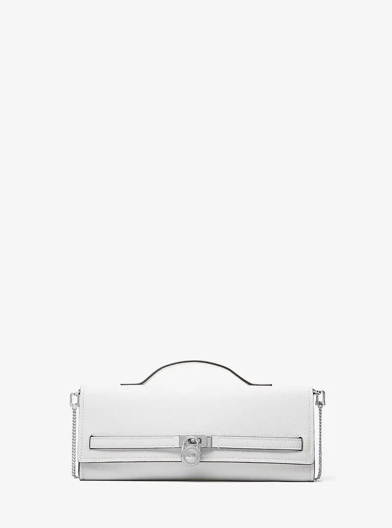 MK Borsa a spalla convertibile Hamilton Moderne media in pelle - Bianco - Michael Kors