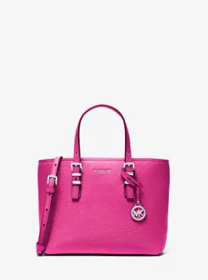 MK Borsa a tracolla Quinn convertibile piccola in pelle martellata - Rosa - Michael Kors miniatura 2