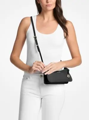 MK Borsa a tracolla Zadie piccola in nylon - Nero - Michael Kors miniatura 2