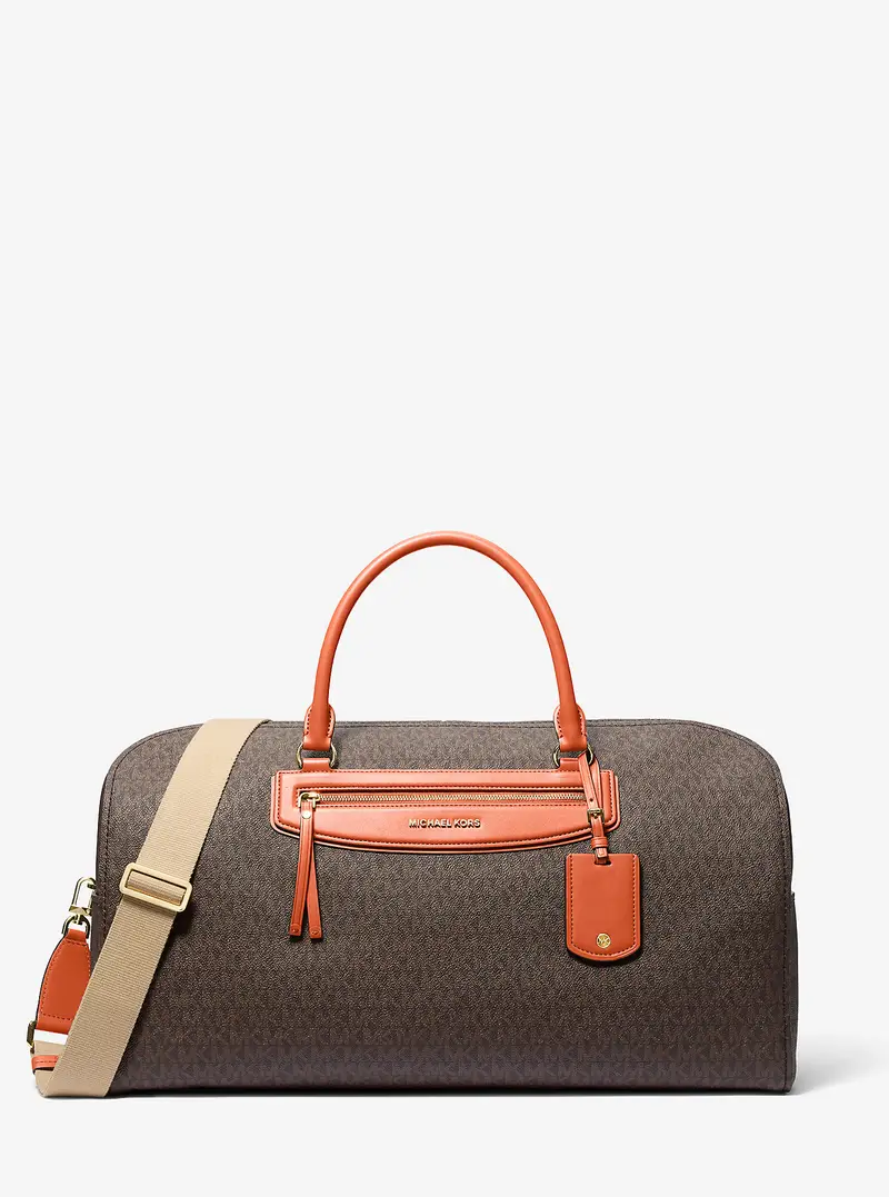 MK Borsa da weekend Jet Set Travel extra-large con logo - Arancio - Michael Kors