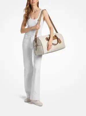 MK Borsa da weekend Jet Set Travel extra-large con logo - Naturale - Michael Kors miniatura 2