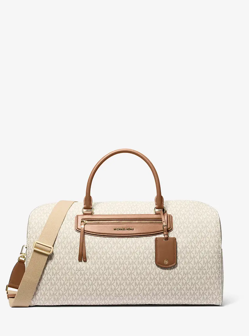 MK Borsa da weekend Jet Set Travel extra-large con logo - Naturale - Michael Kors miniatura 3