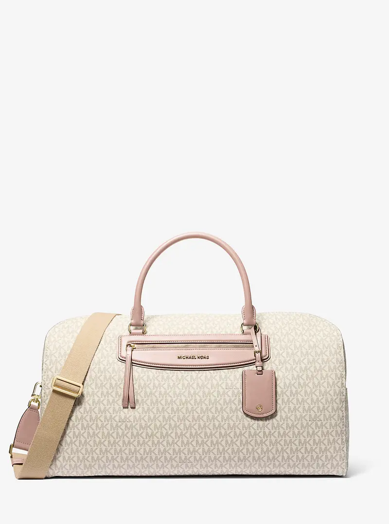 MK Borsa da weekend Jet Set Travel extra-large con logo - Rosa - Michael Kors miniatura 3