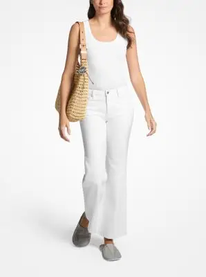 MK Borsa hobo Nolita grande con finitura crochet - Naturale - Michael Kors miniatura 2