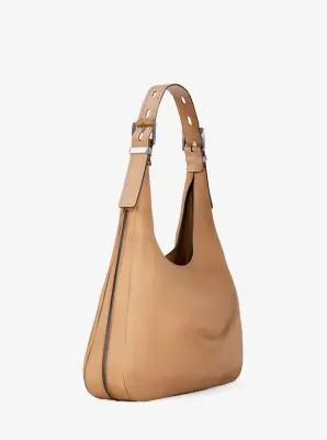 MK Borsa hobo Nolita grande in nabuk - Marrone - Michael Kors miniatura 2