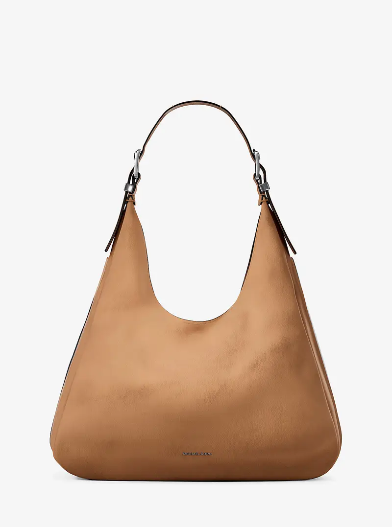 MK Borsa hobo Nolita grande in nabuk - Marrone - Michael Kors