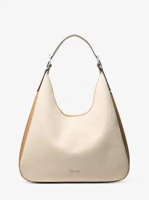 MK Borsa hobo Nolita grande in tela bicolore - Marrone - Michael Kors miniatura 2