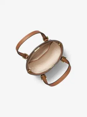 MK Borsa tote convertibile Quinn extra-small in tela con stampa logo e pelle - Marrone - Michael Kors miniatura 2