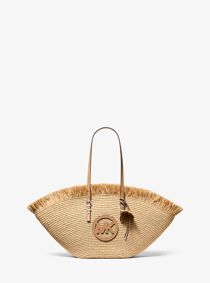 MK Borsa tote Isa grande lavorata a mano - Naturale - Michael Kors