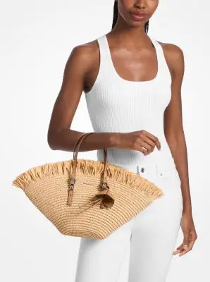 MK Borsa tote Isa piccola lavorata a mano - Naturale - Michael Kors miniatura 2