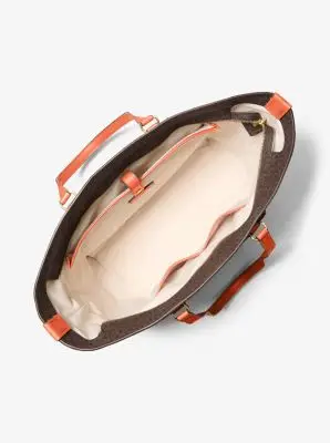 MK Borsa tote Jet Set Travel extra-large con stampa logo - Arancio - Michael Kors miniatura 2