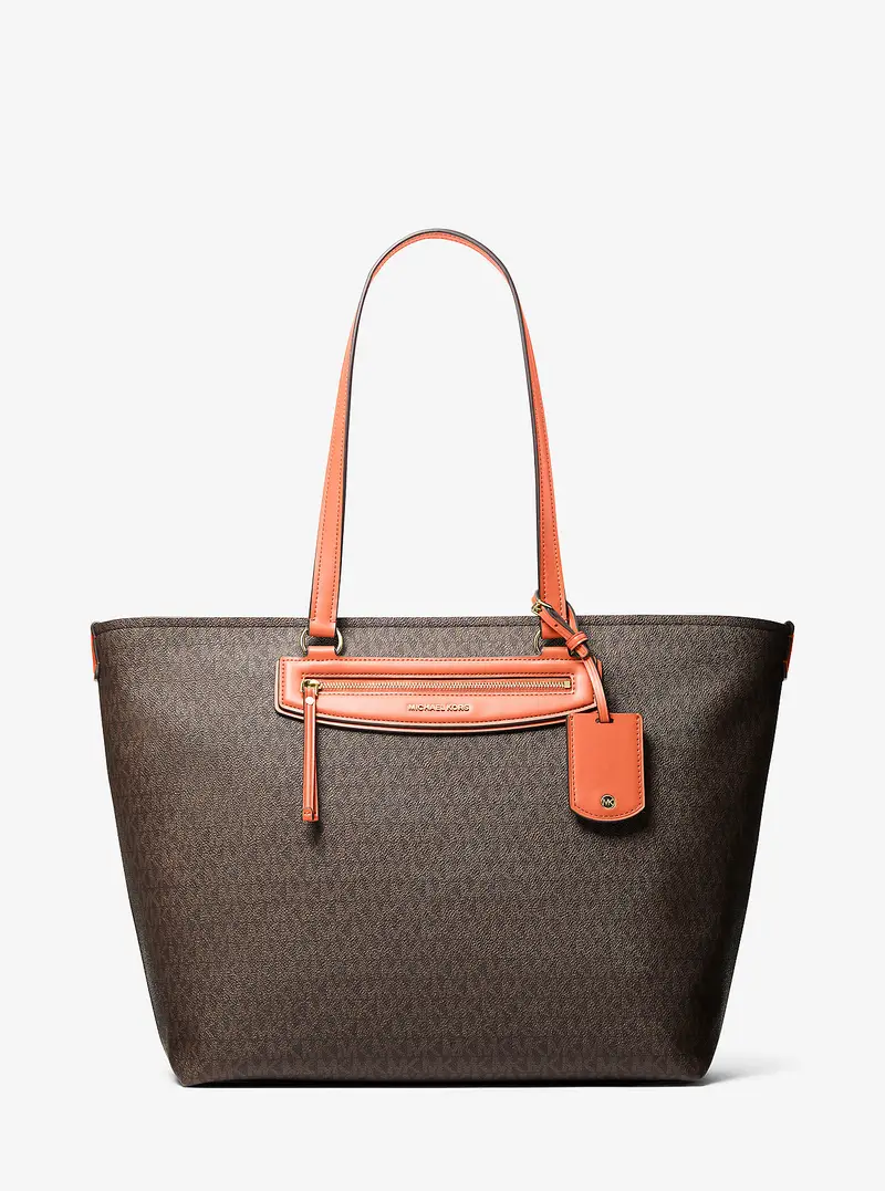 MK Borsa tote Jet Set Travel extra-large con stampa logo - Arancio - Michael Kors