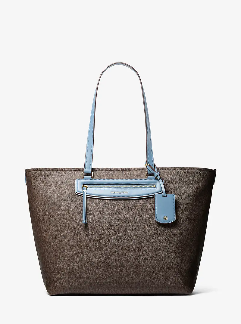 MK Borsa tote Jet Set Travel extra-large con stampa logo - Blu - Michael Kors