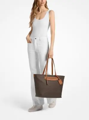 MK Borsa tote Jet Set Travel extra-large con stampa logo - Marrone - Michael Kors miniatura 2