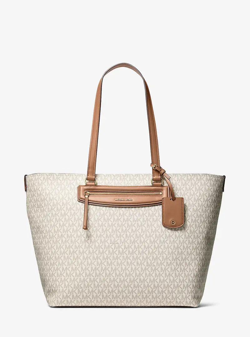 MK Borsa tote Jet Set Travel extra-large con stampa logo - Naturale - Michael Kors