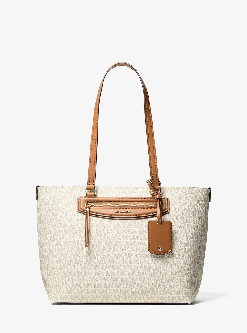 MK Borsa tote Jet Set Travel media con logo - Naturale - Michael Kors