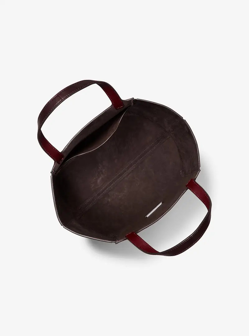 MK Borsa Tote Jordi media in pelle brunita - Rosso - Michael Kors miniatura 3