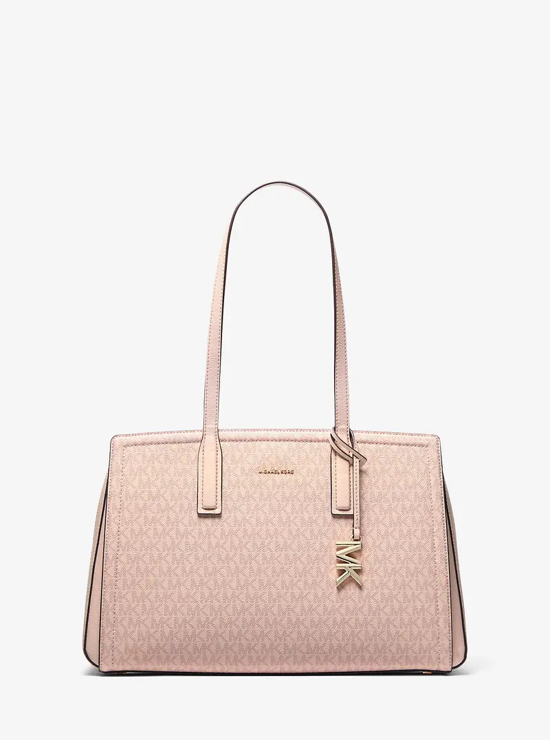 MK Borsa tote Laila media con logo - Rosa - Michael Kors