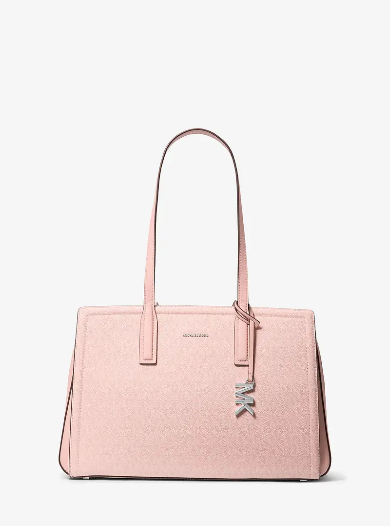 MK Borsa tote Laila media con logo - Rosa - Michael Kors