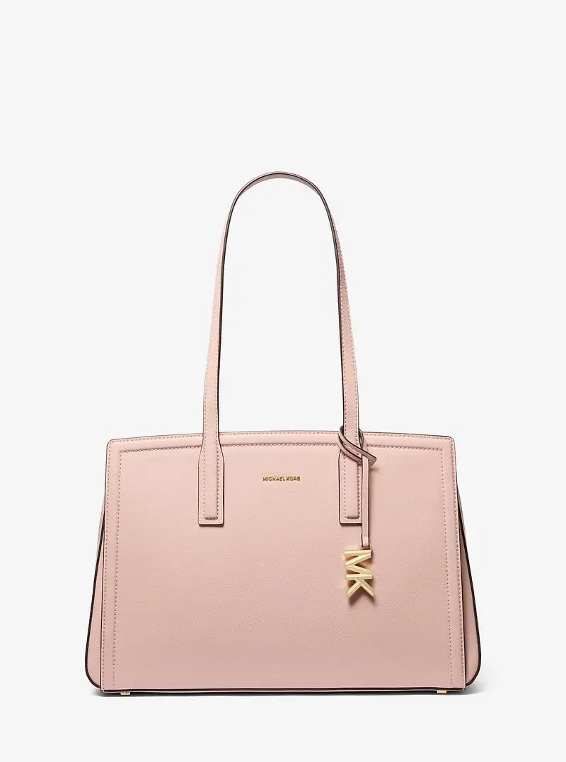 MK Borsa tote Laila media in pelle - Rosa - Michael Kors miniatura 3