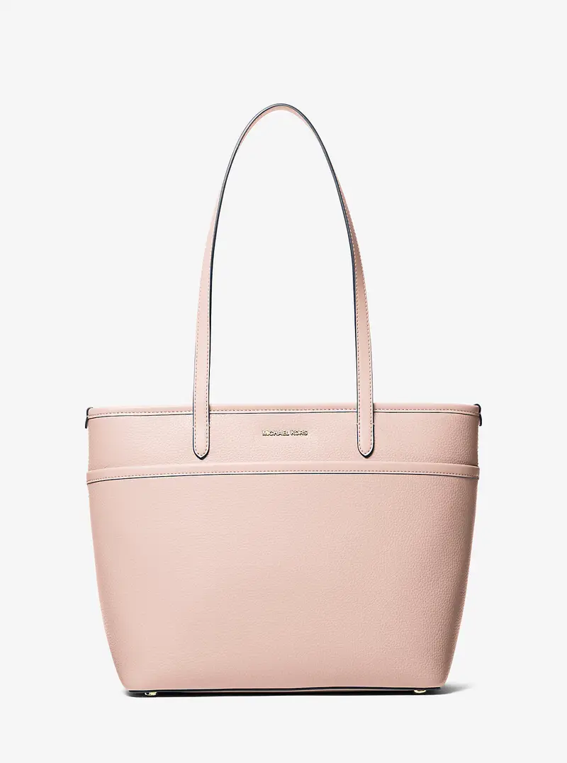 MK Borsa tote Marlowe media in pelle martellata - Rosa - Michael Kors miniatura 3